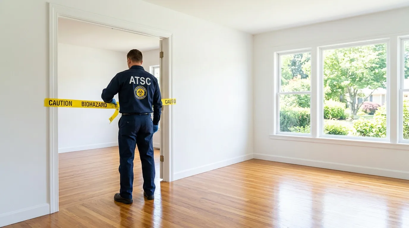 Certified biohazard cleanup crew performing Decomposition Cleanup in Eustis